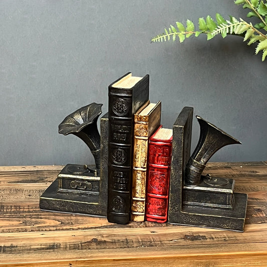 Gramophone Bookends