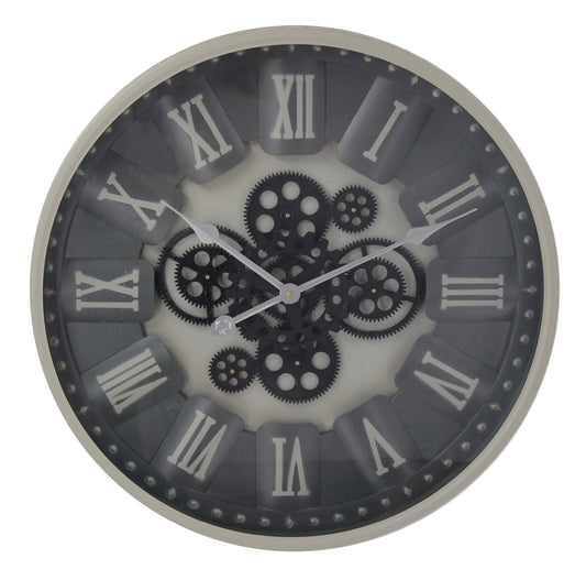Modern Navy Cog Clock, 59 cm