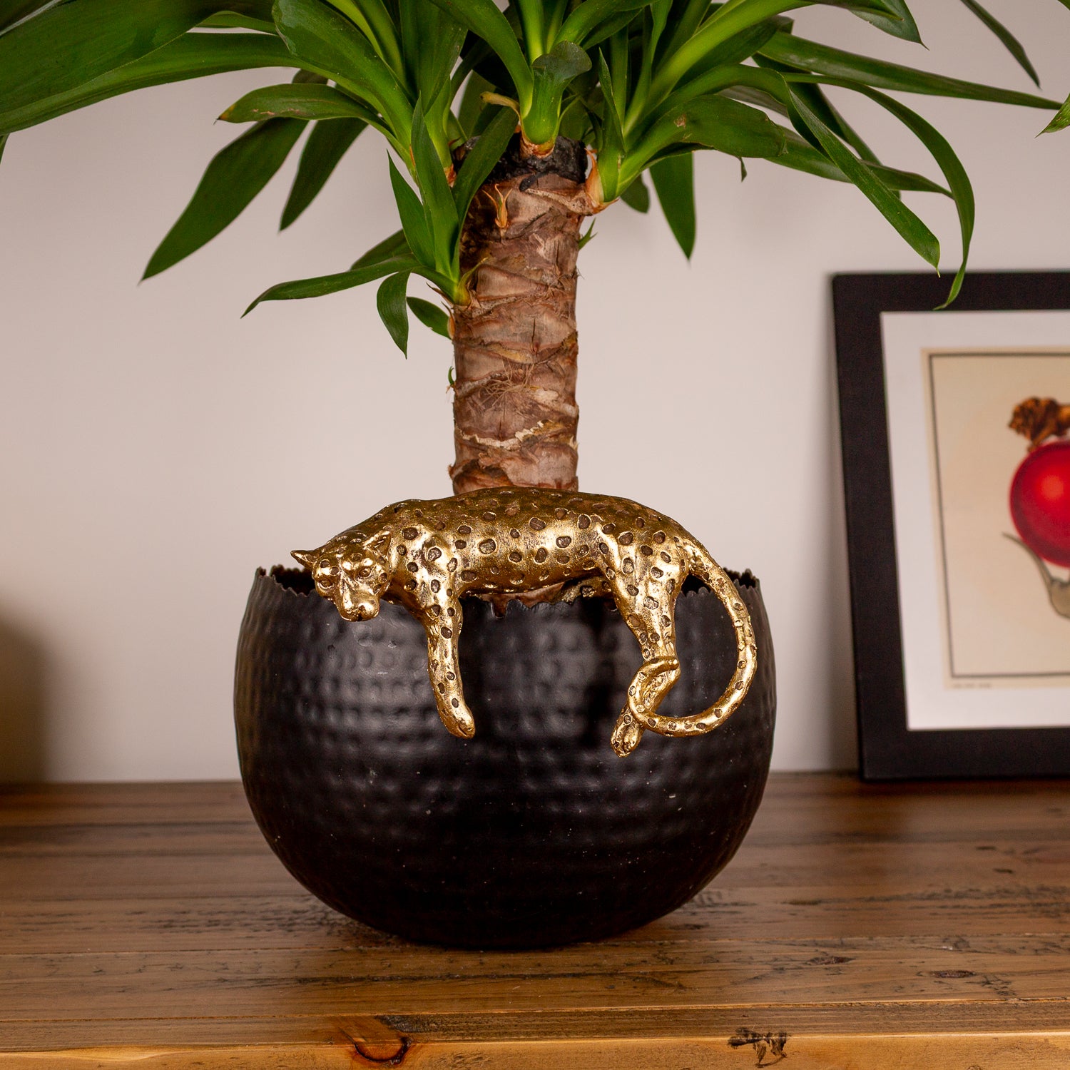 Leopard Pot Hanger, Gold