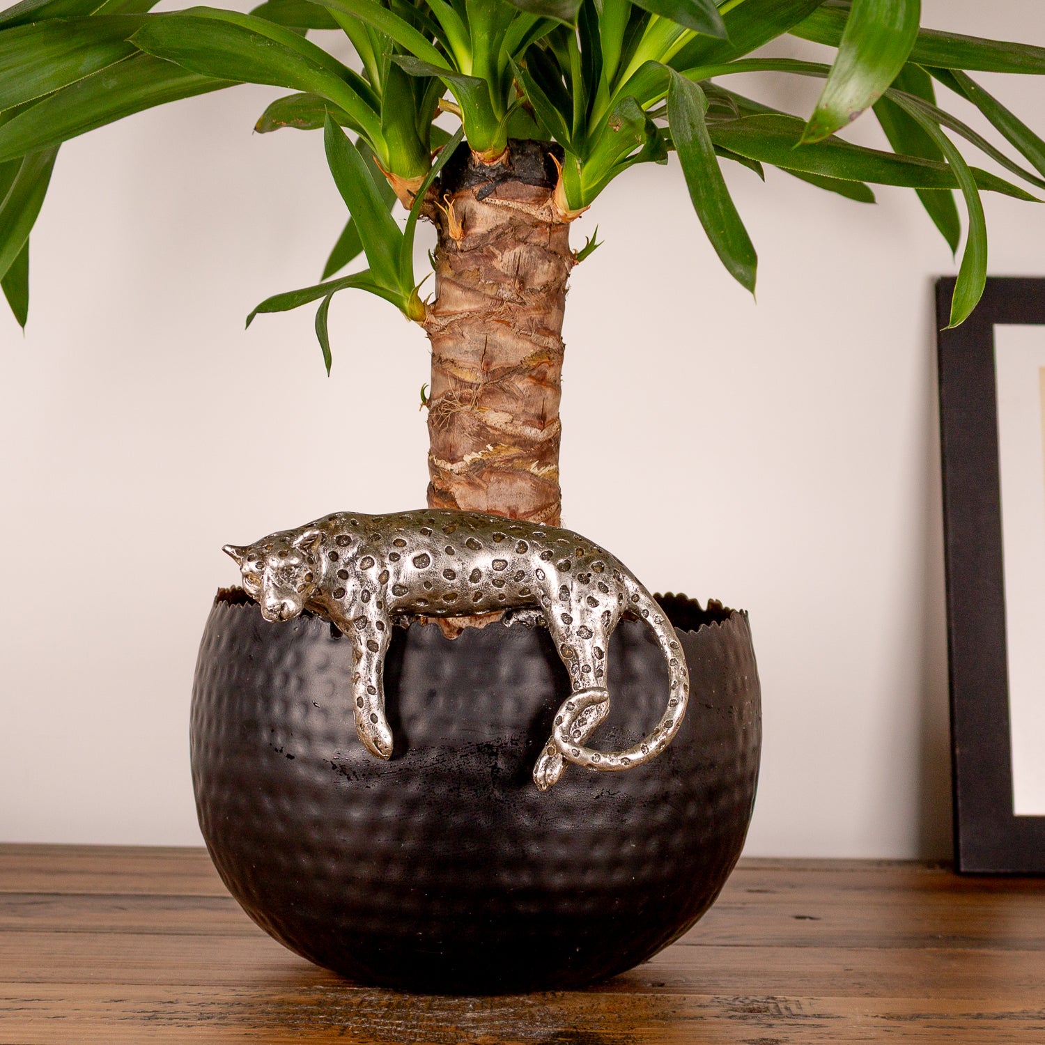 Leopard Pot Hanger, Silver