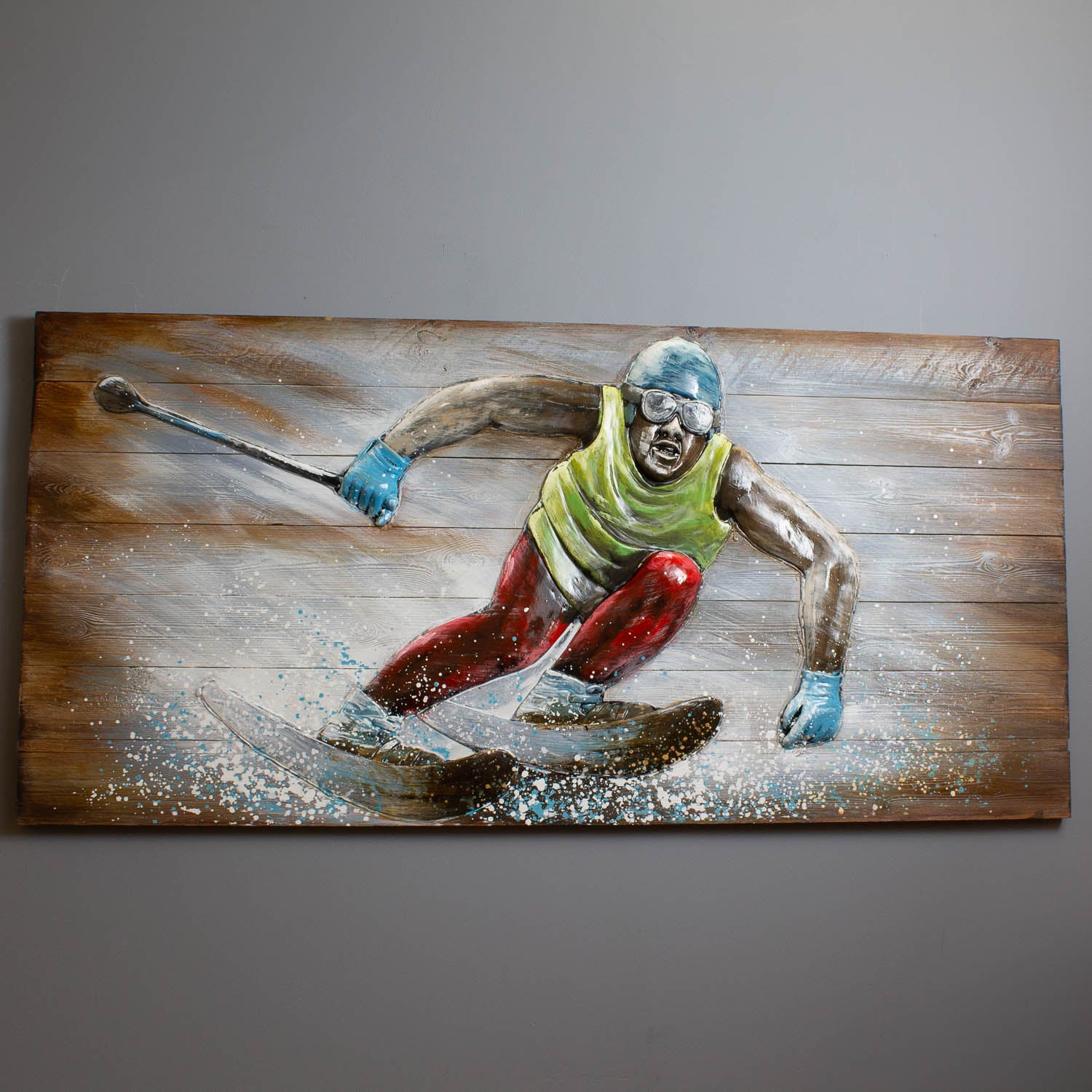 3D Skier Board Art