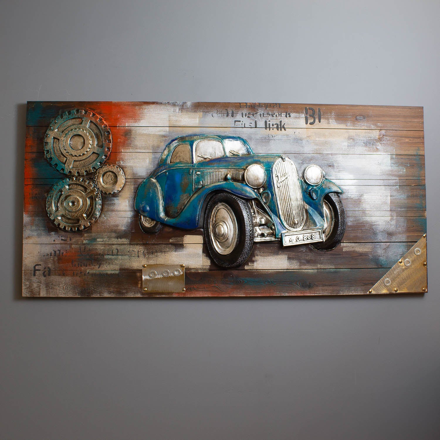 3D Vintage Car Board Art