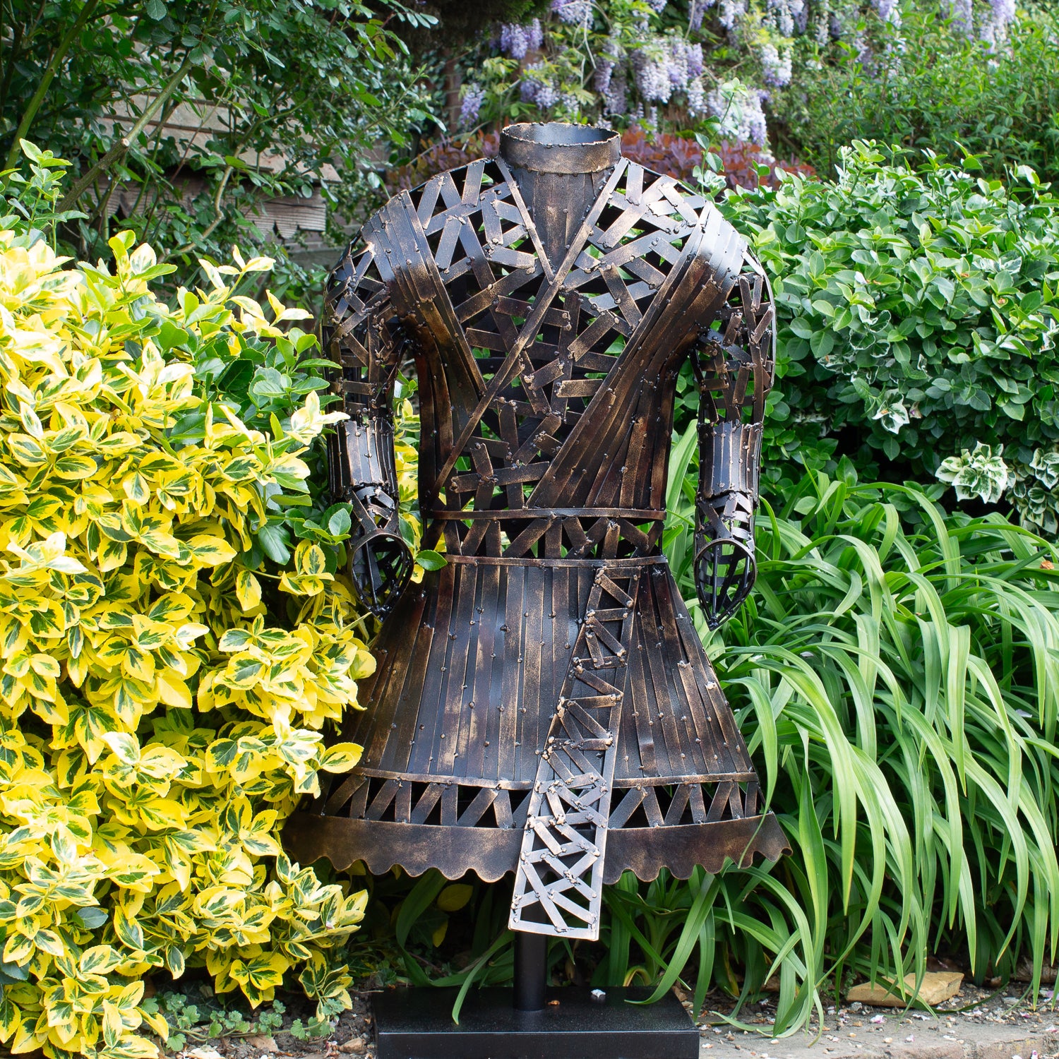 Metal Oriental Skirted Armour Sculpture