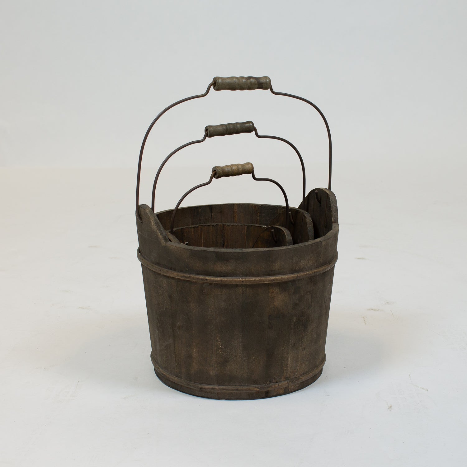 Wooden Bucket Set of 3
