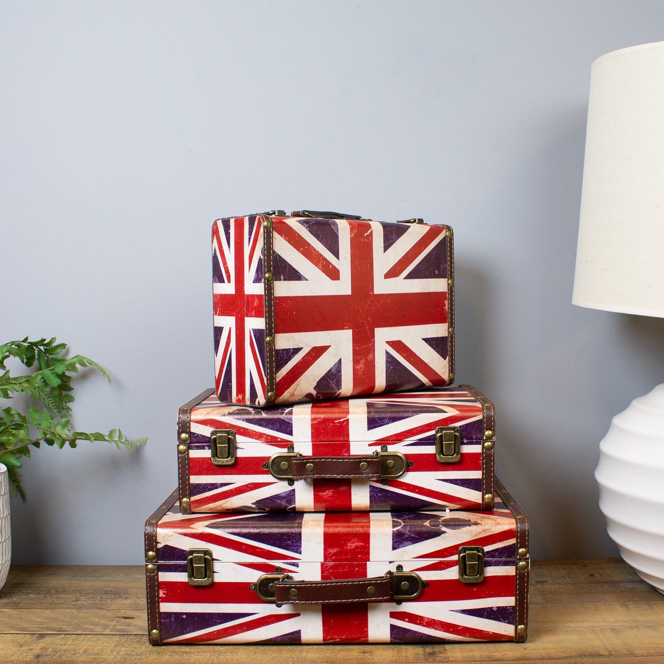 Vintage Luggage Storage Cases - Union Jack