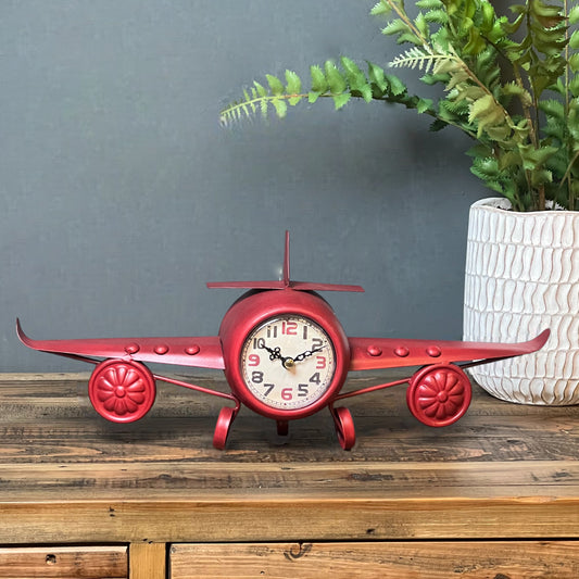 Red Plane Clock