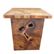 Teak Slice Square Side Table