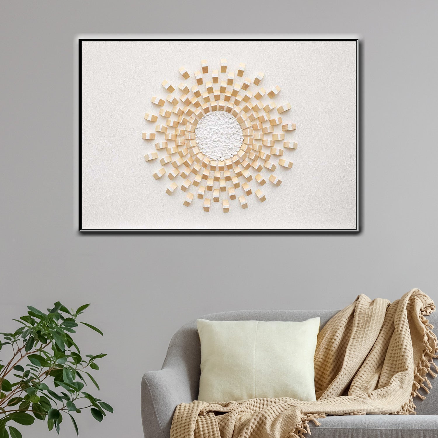 3D Circles Oil Canvas