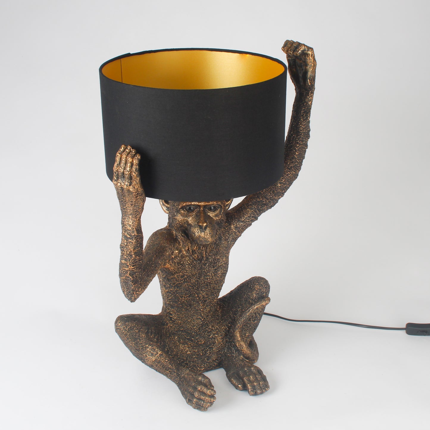 Monkey Holding Shade Lamp