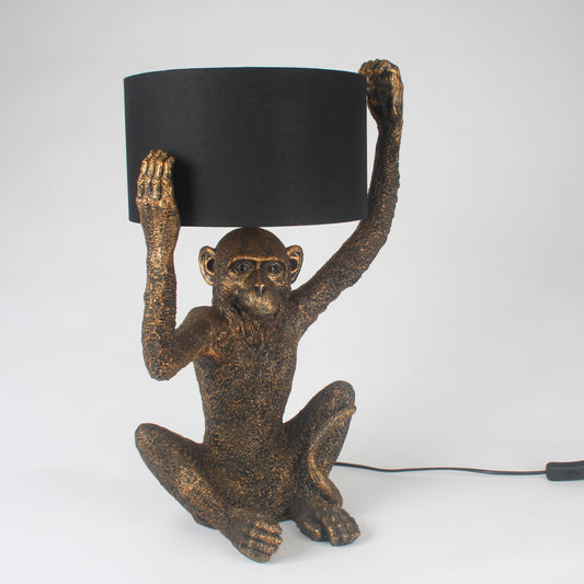 Monkey Holding Shade Lamp