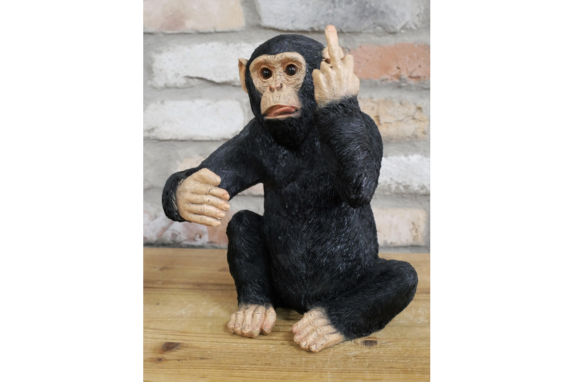 Up Yours Monkey Wine Holder, Black