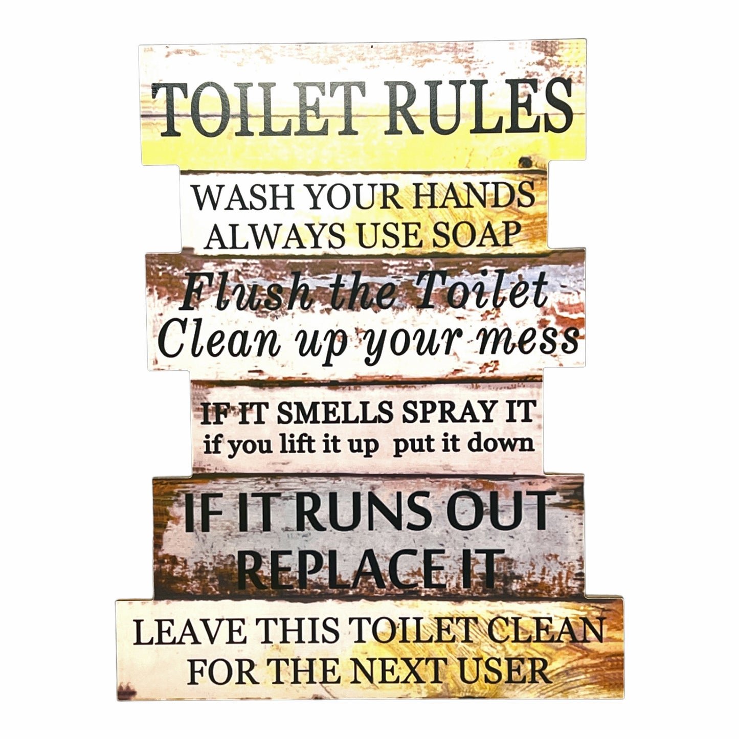 Toilet Rules Sign