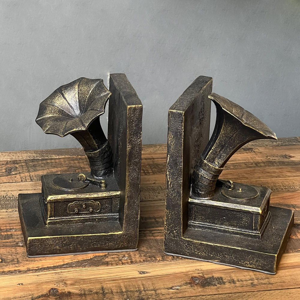 Gramophone Bookends