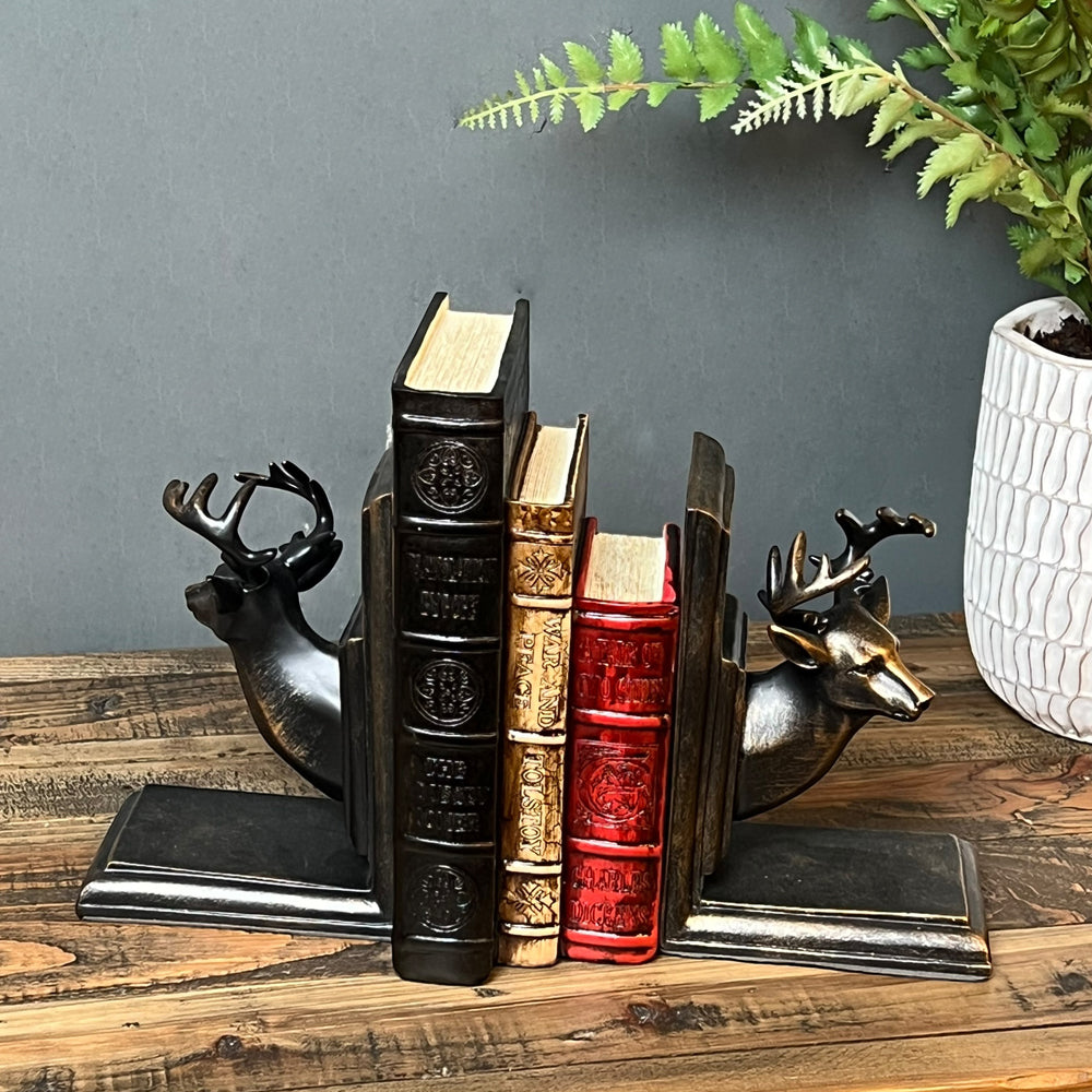 Stag Head Bookends