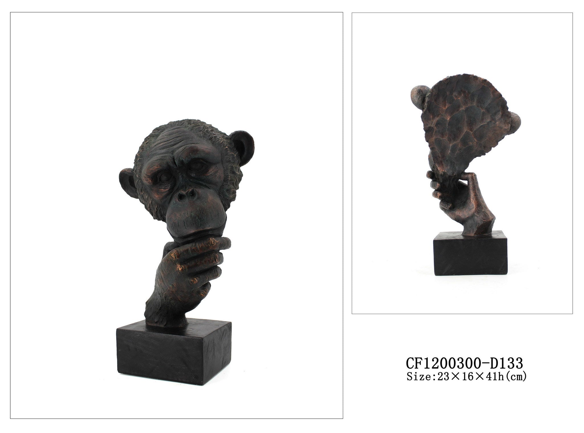 Thinking Chimpanzee Statue