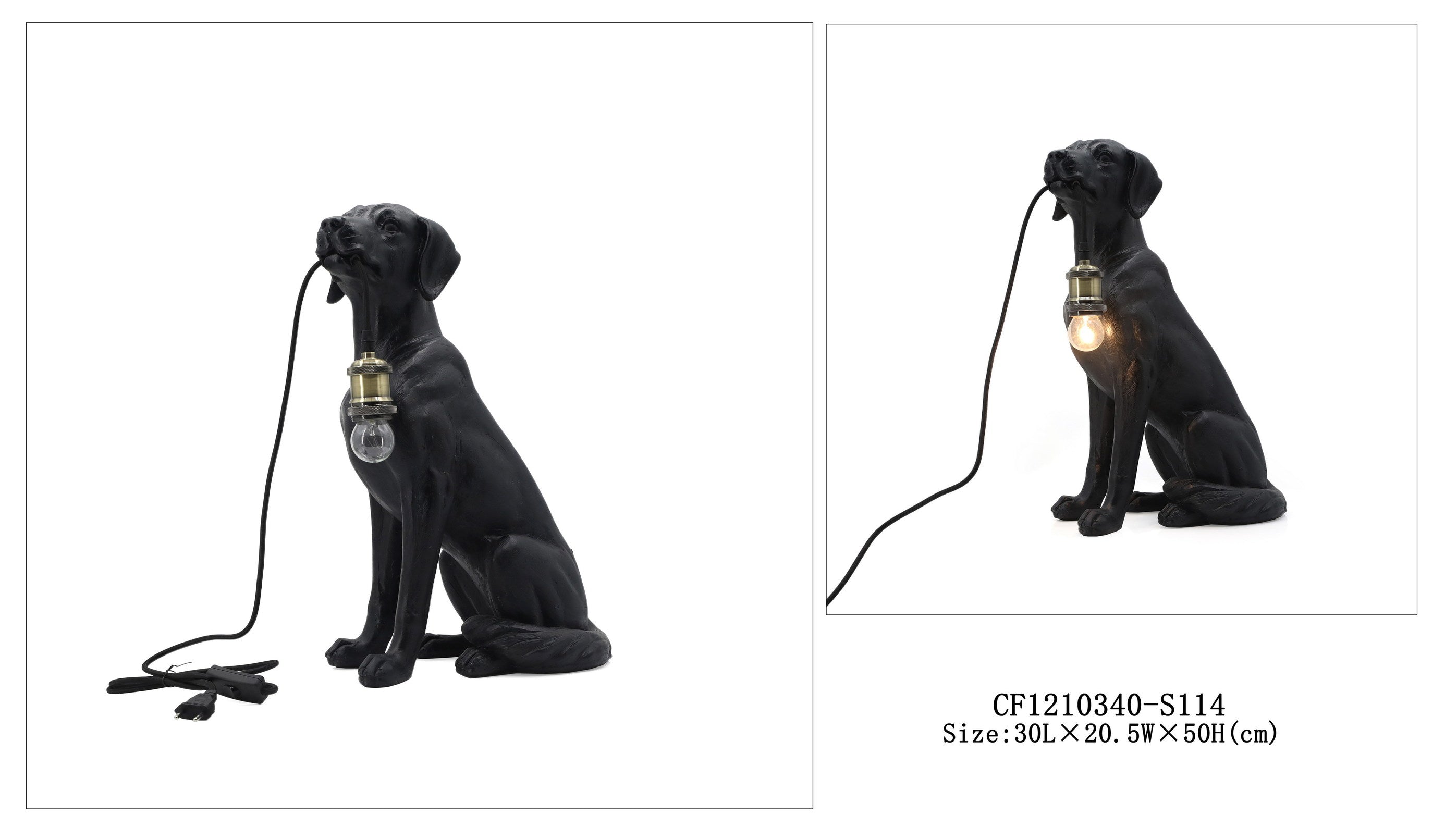 Black Labrador Lamp