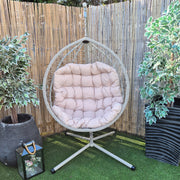 Cairns Deluxe Rope Hanging Egg Chair, Cream
