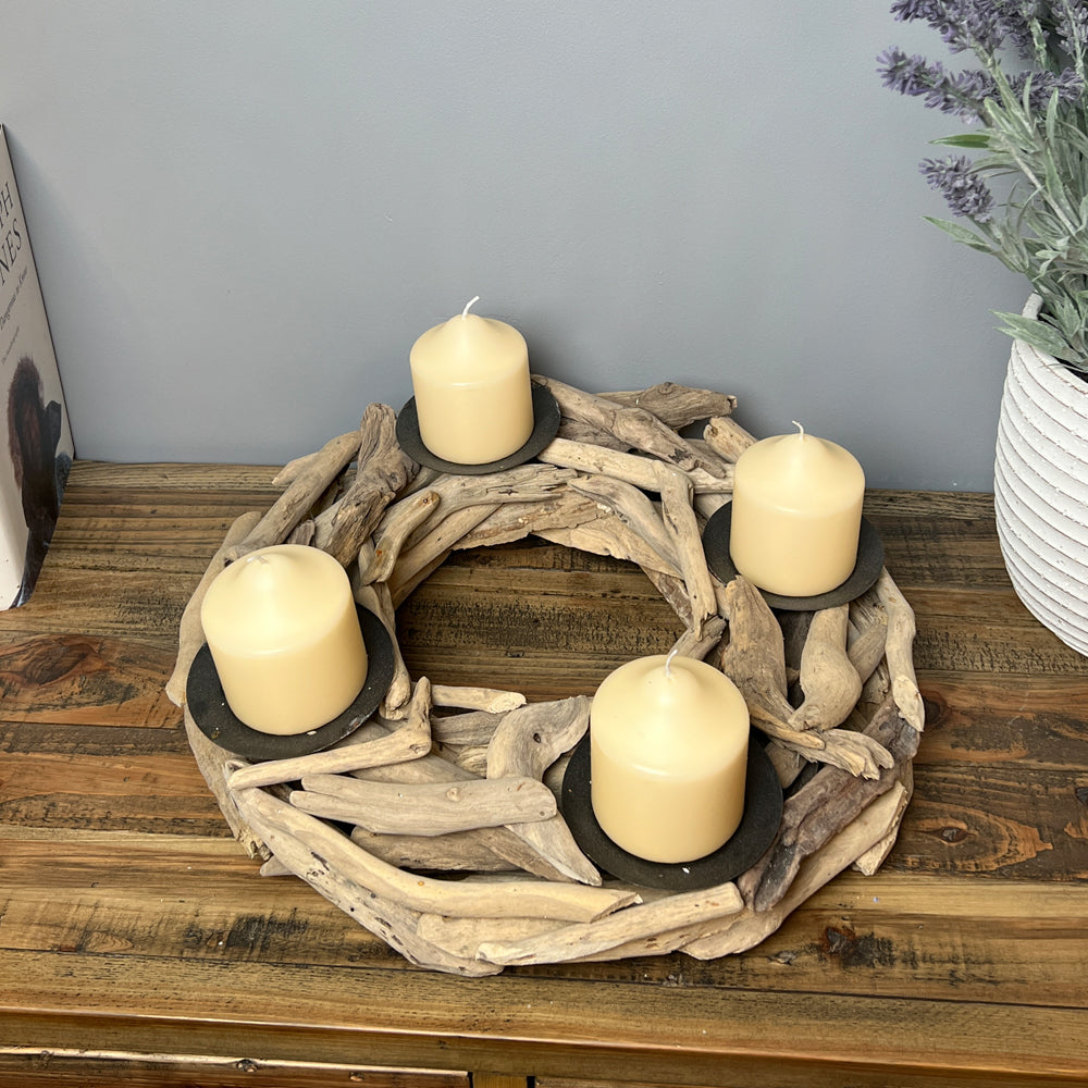 Driftwood Candle Holder Ring