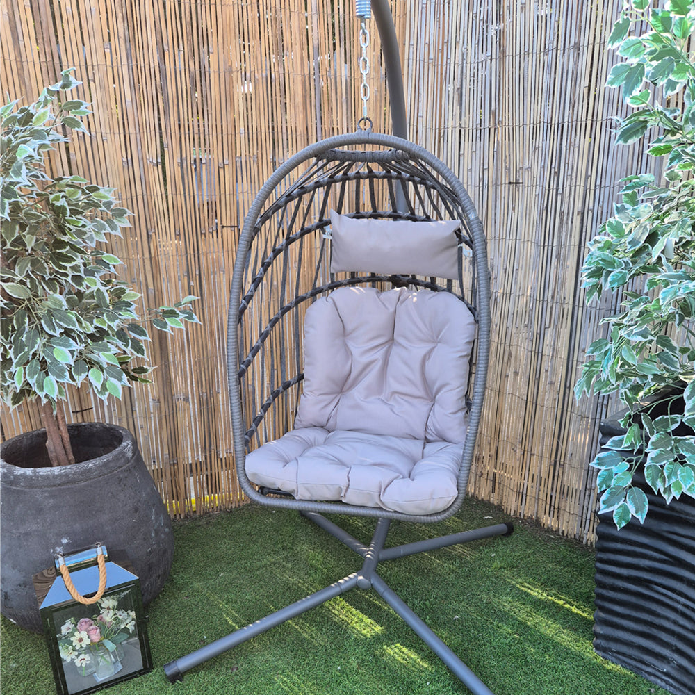 Geelong Hanging  Egg Chair, Grey