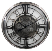 Industrial Skeleton Cog Clock 88 cm