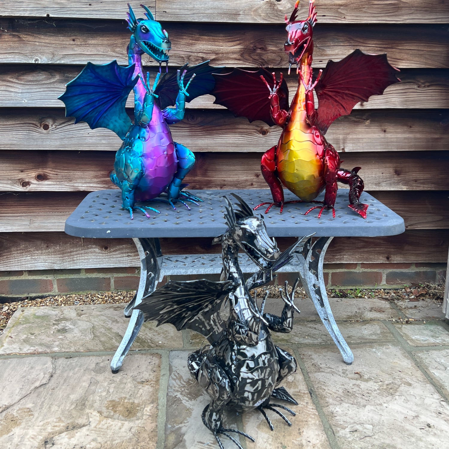 Rearing Dragon Sculpture