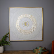 Textured Geo Circle Oil Canvas