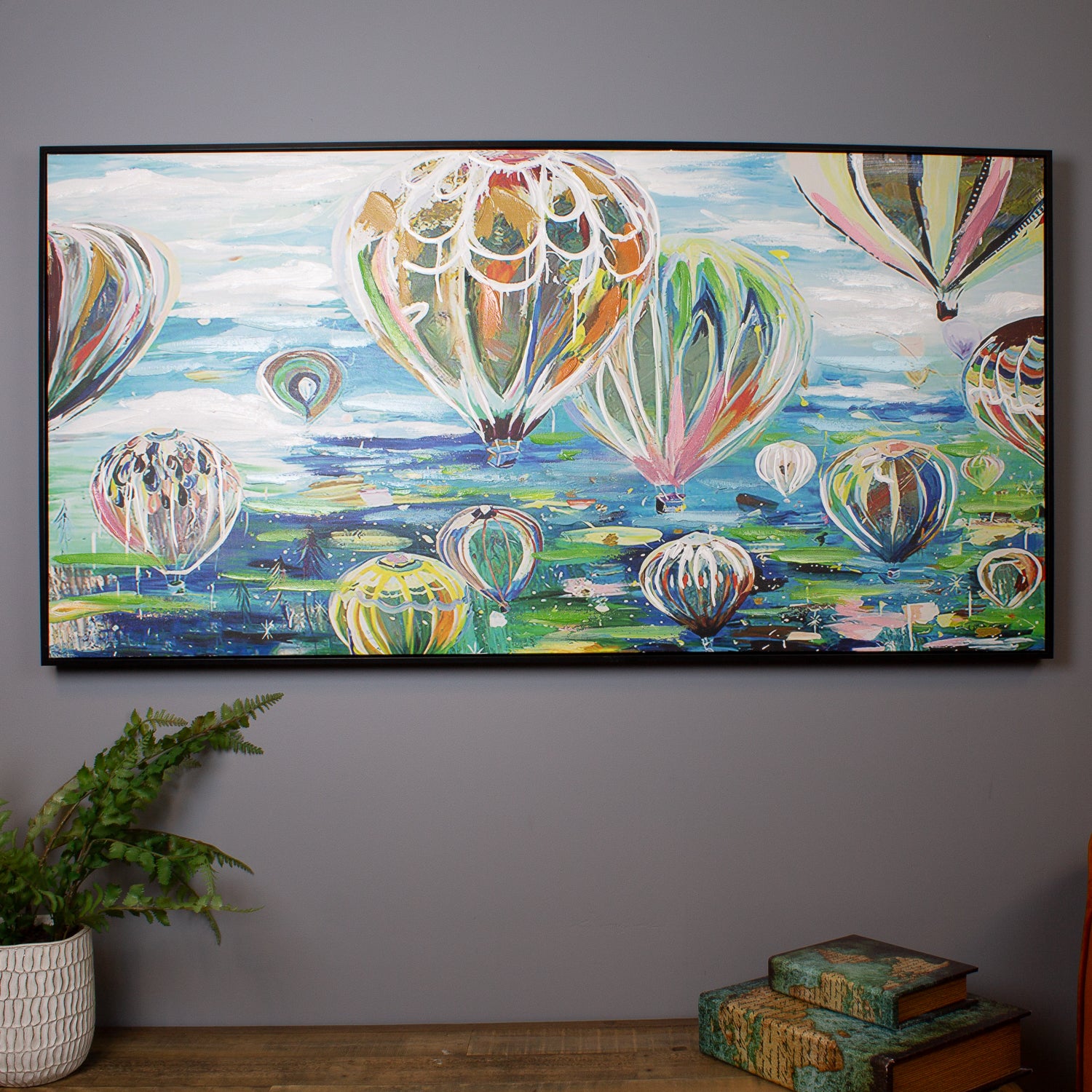 The Great Balloon Race Oil Canvas