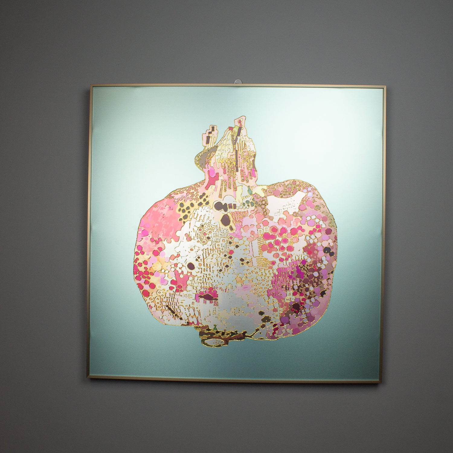 Gilded Pomegranate Metallic Canvas