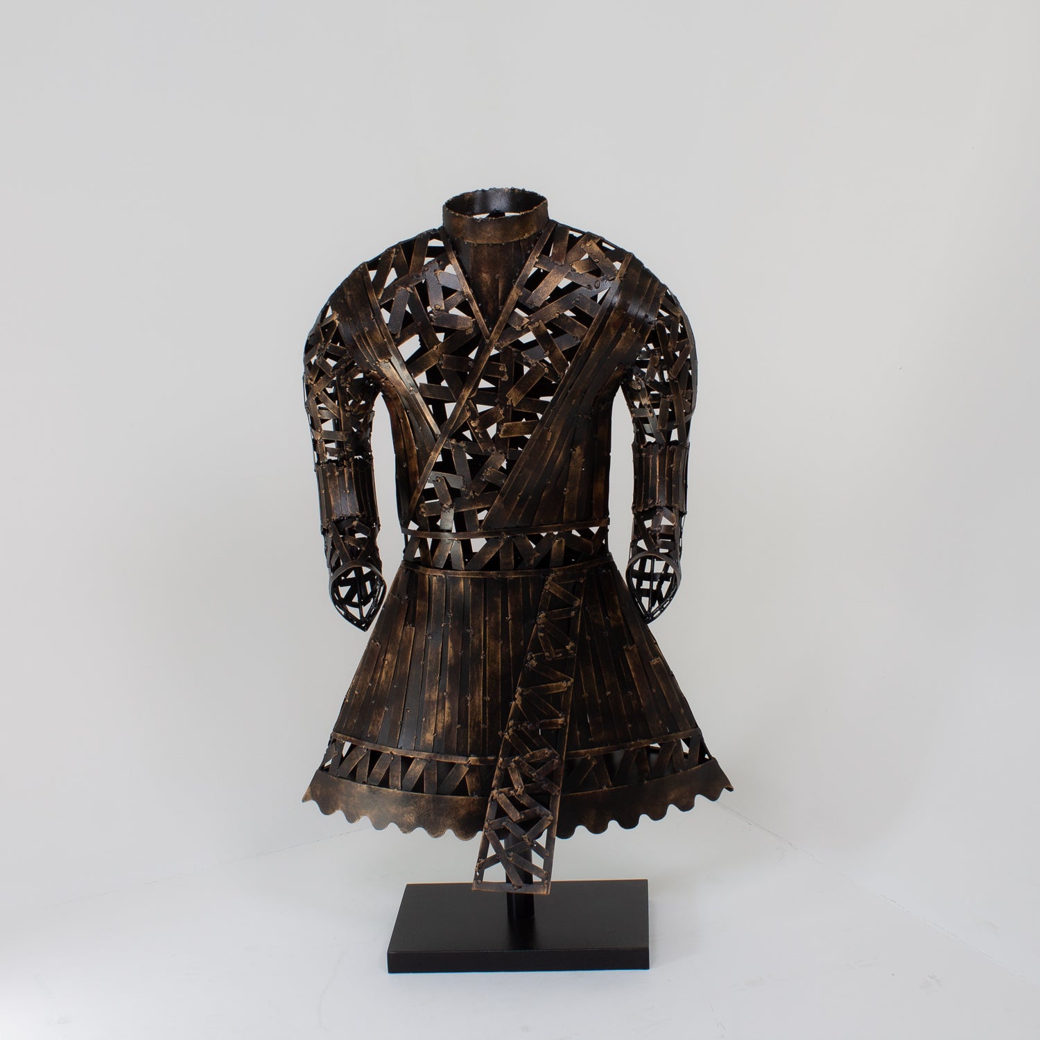 Metal Oriental Skirted Armour Sculpture