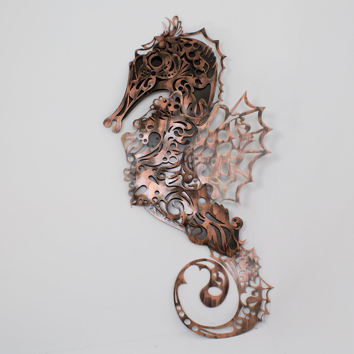 Metal Seahorse Sculpture