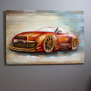 3D Sports Car Board Art