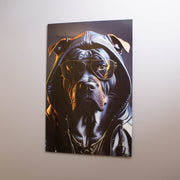 Gangsta Dog Tempered Glass Wall Art