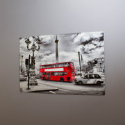 London Bus Tempered Glass Wall Art
