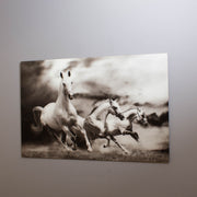 Wild Horses Tempered Glass Wall Art