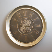 Provincial Exposed Gear Movement Cog Wall Clock 98 cm