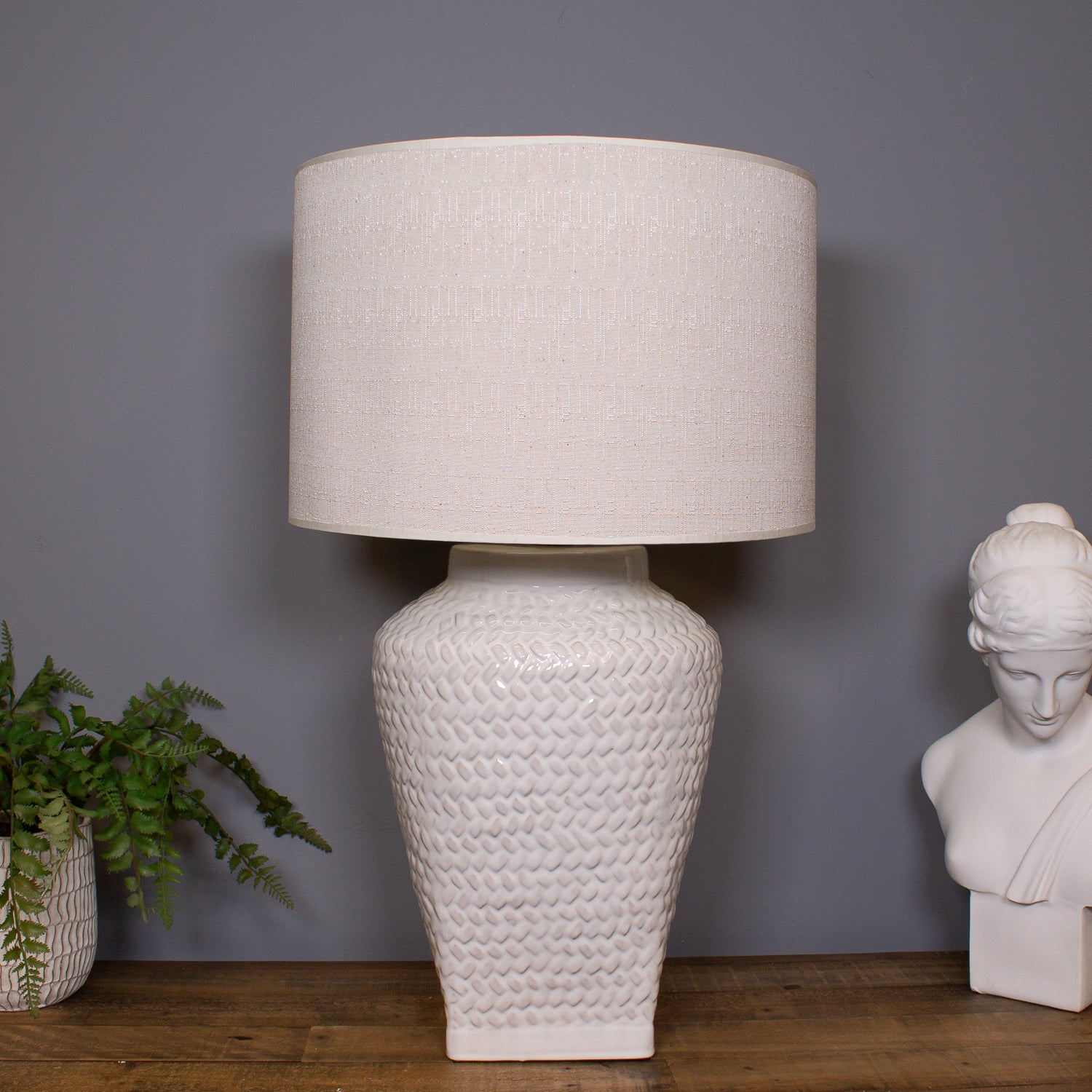 Imola Table Lamp, Cream