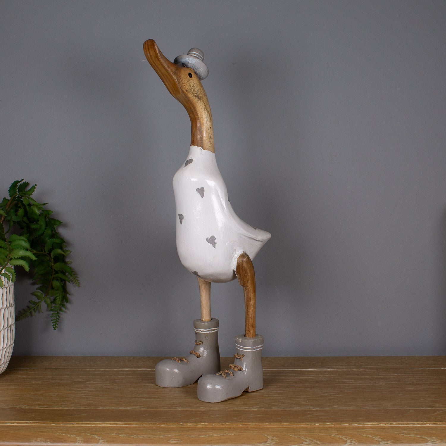 Large Grey Hearts Duck