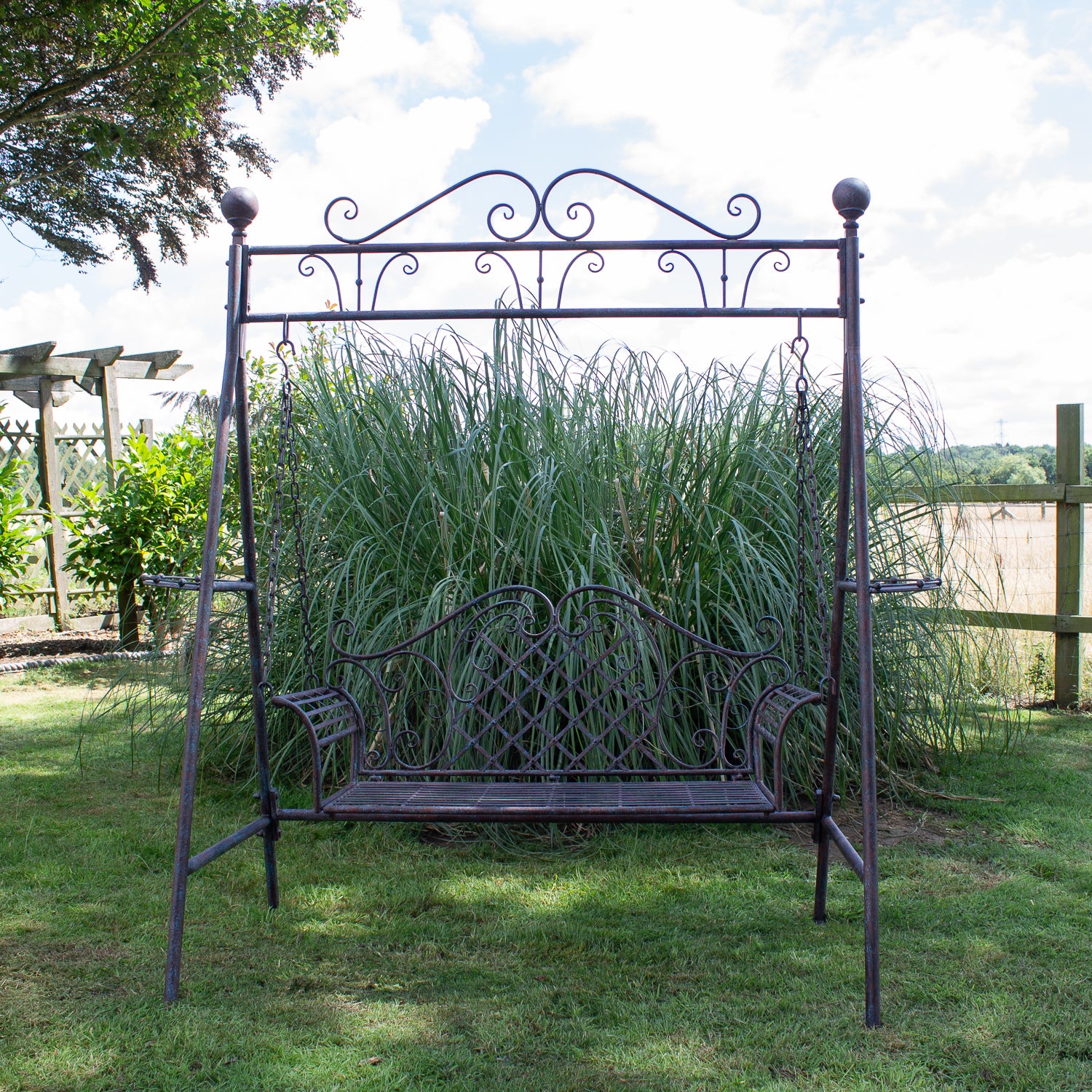 Wrought Iron 3 Seater Swing Seat