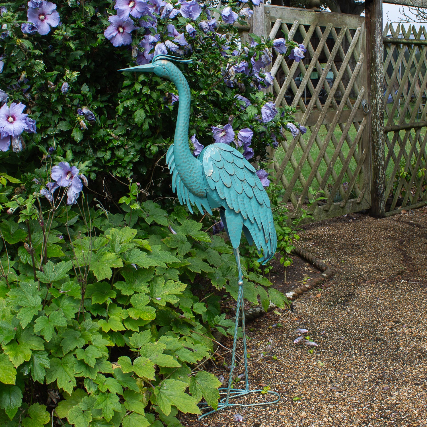 Green Heron Garden Sculpture