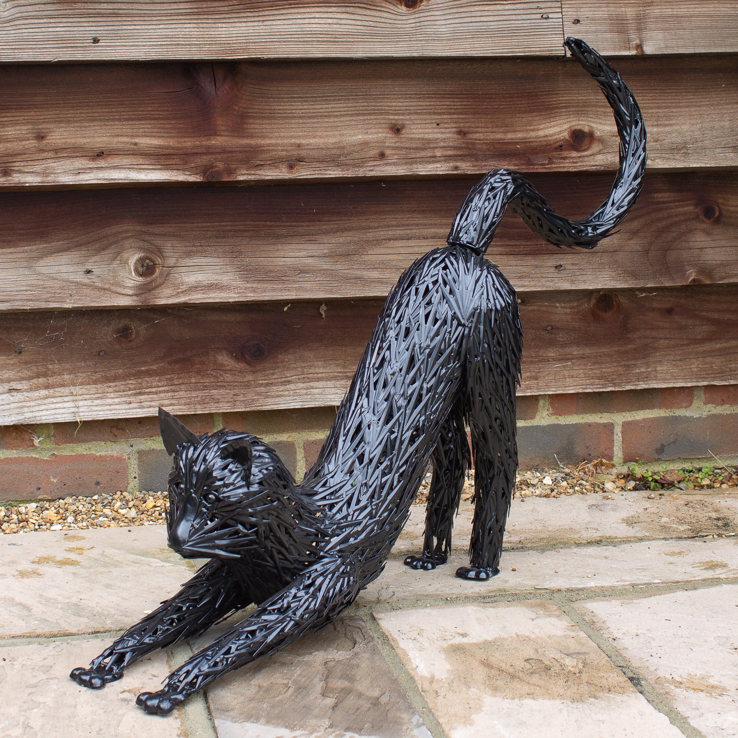 Black Cat Garden Sculpture