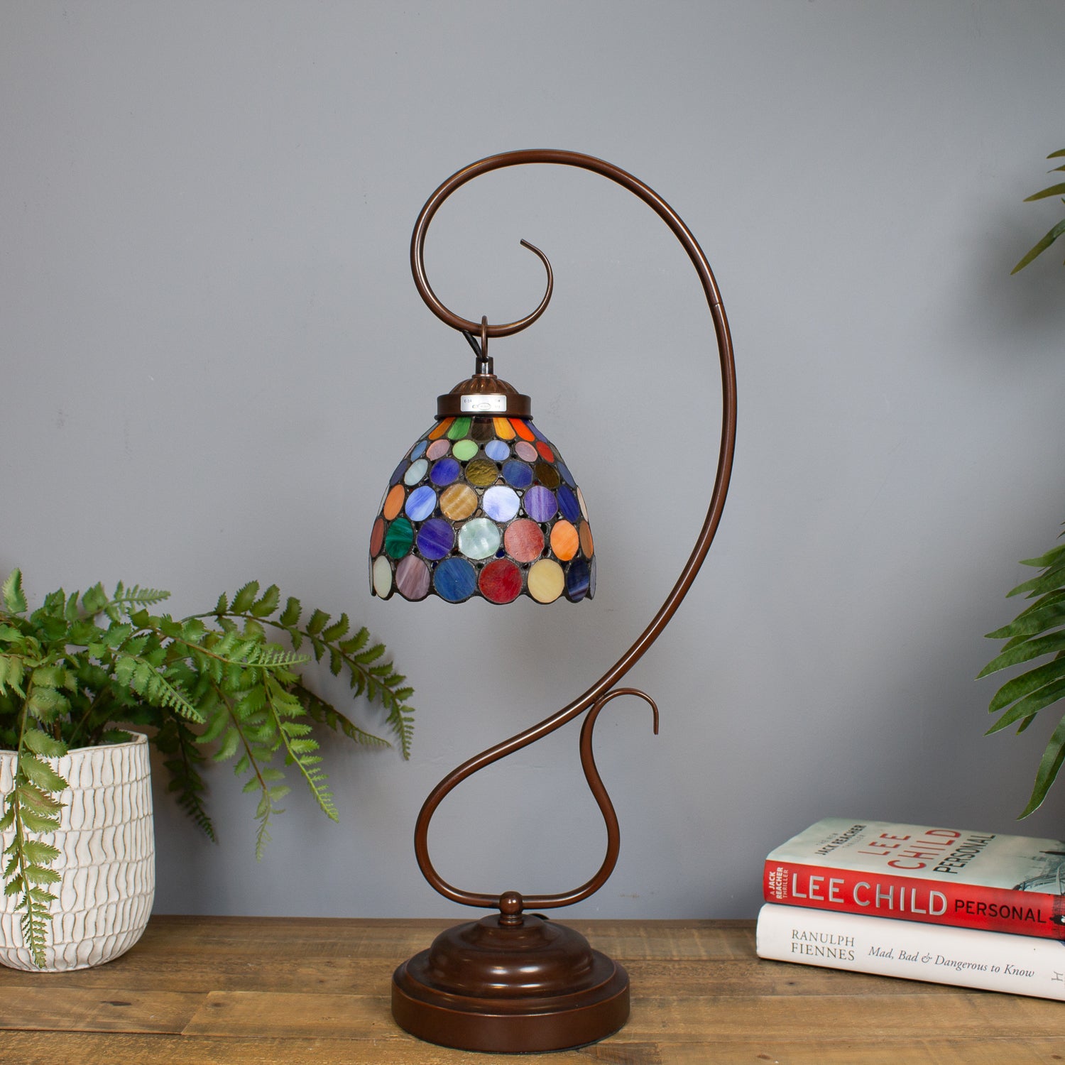 Spot Design Tiffany Lamp On Scrolll Base