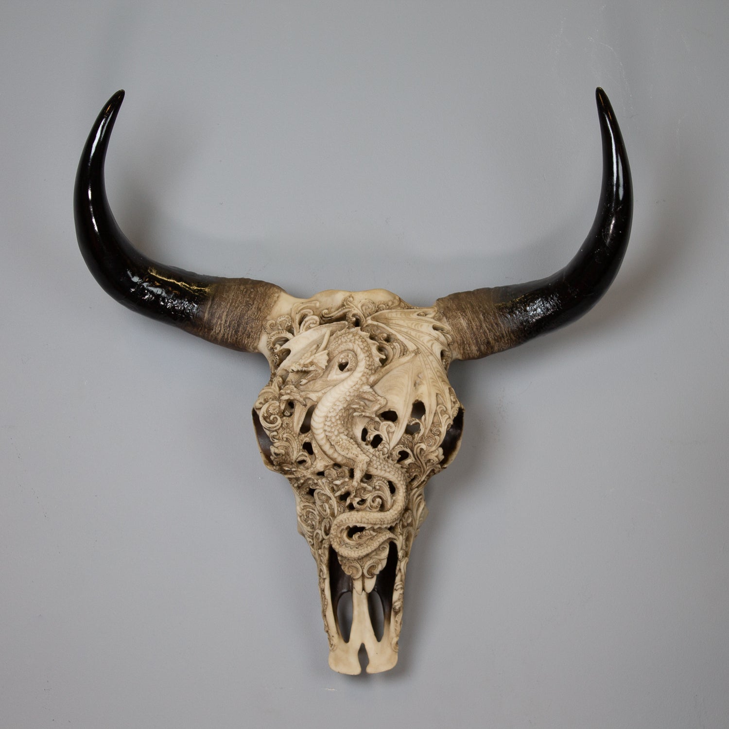 Carved Cow Skull