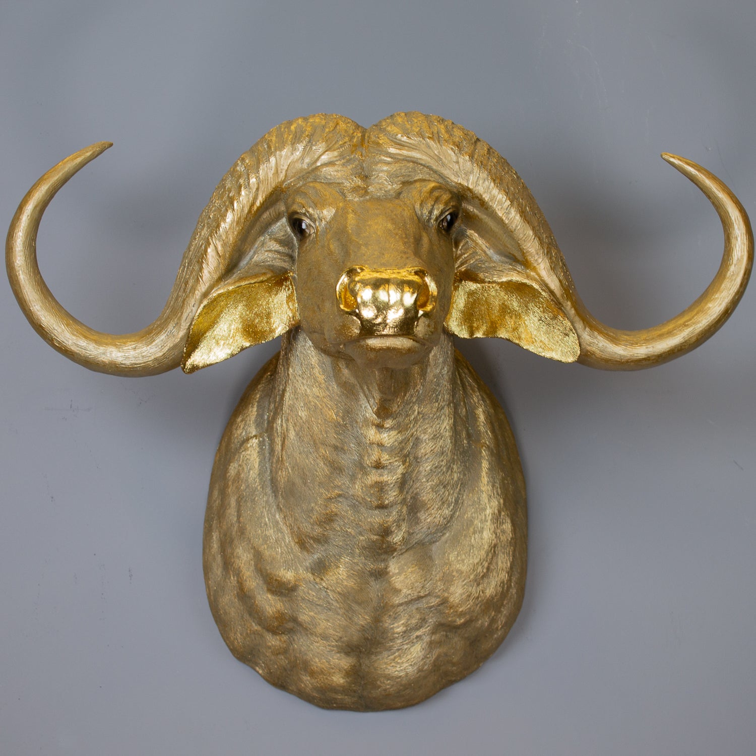 Gold Buffalo Head Wall Art