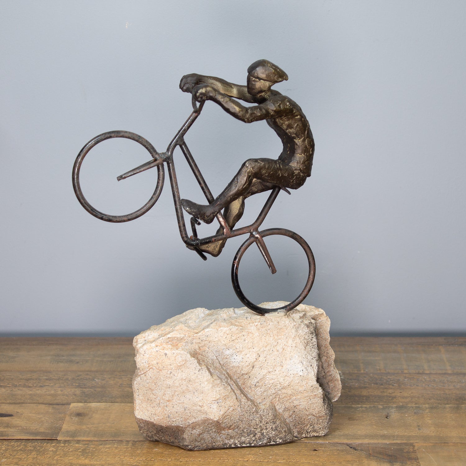 Trial Bike Rider Sculpture