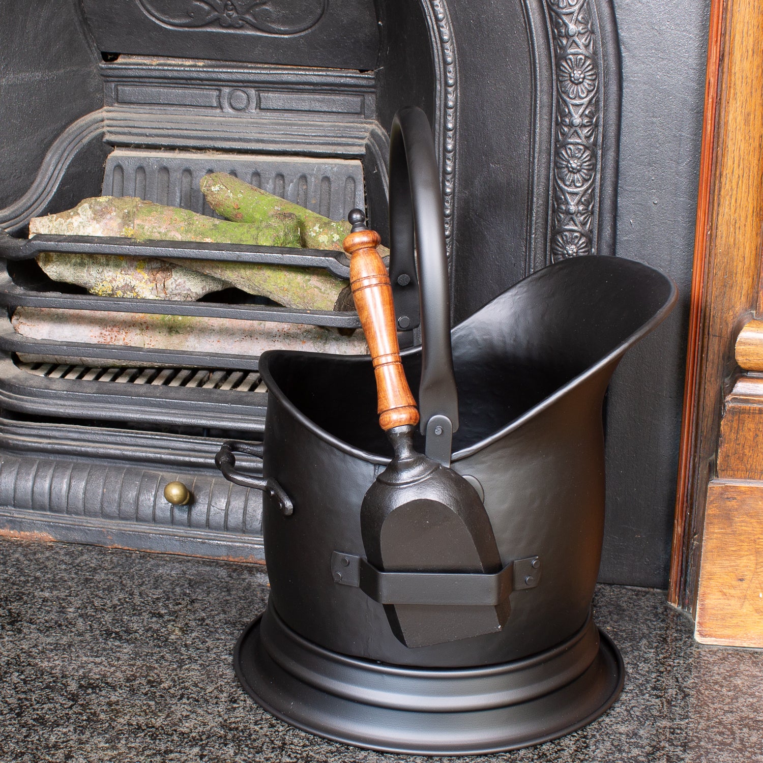 Black Coal Scuttle & Shovel