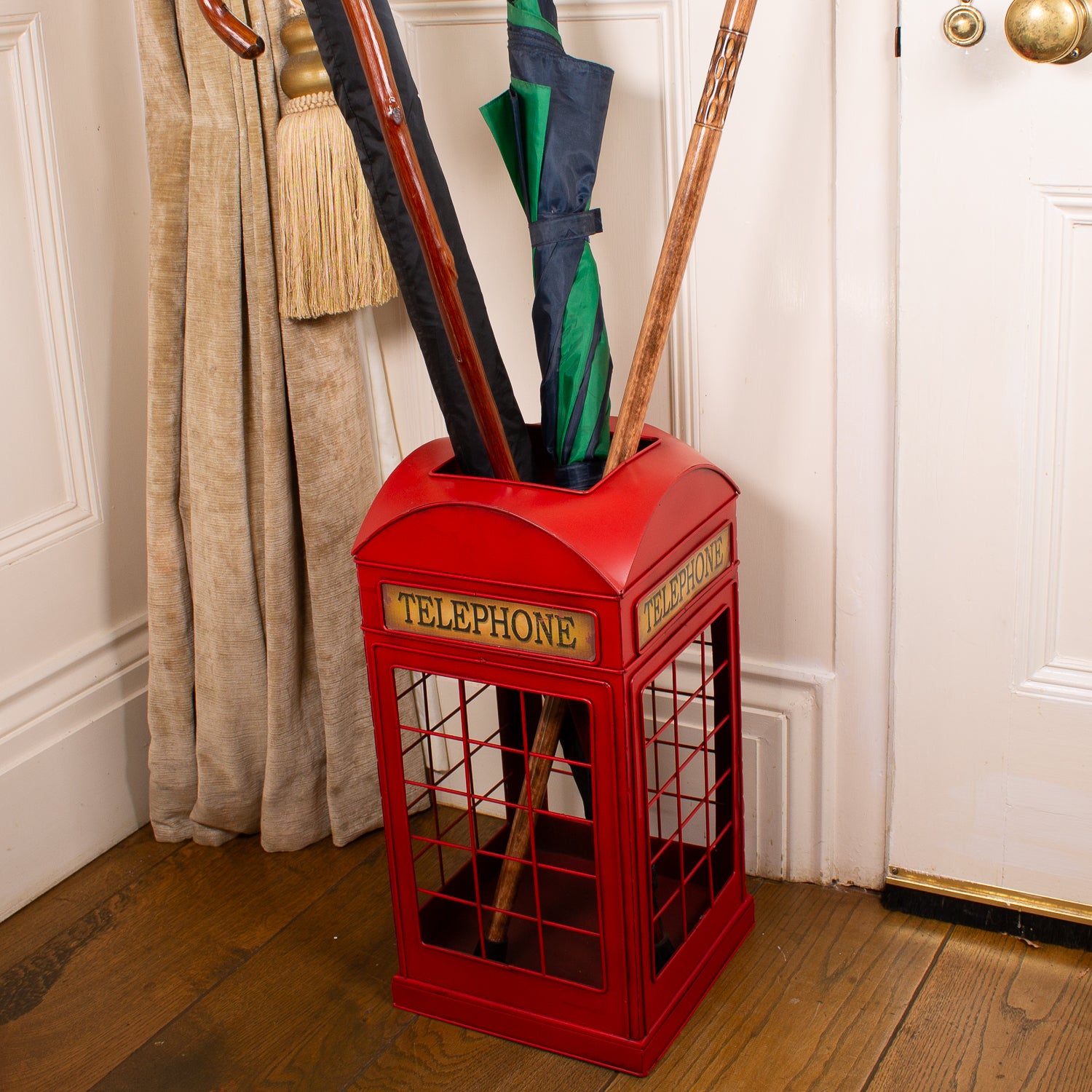 Red Telephone Box Umbrella Stand
