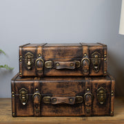 Vintage Luggage Storage Cases - Classic Brown