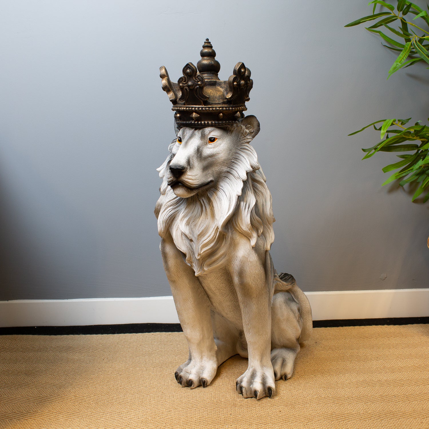 White Lion King Statue
