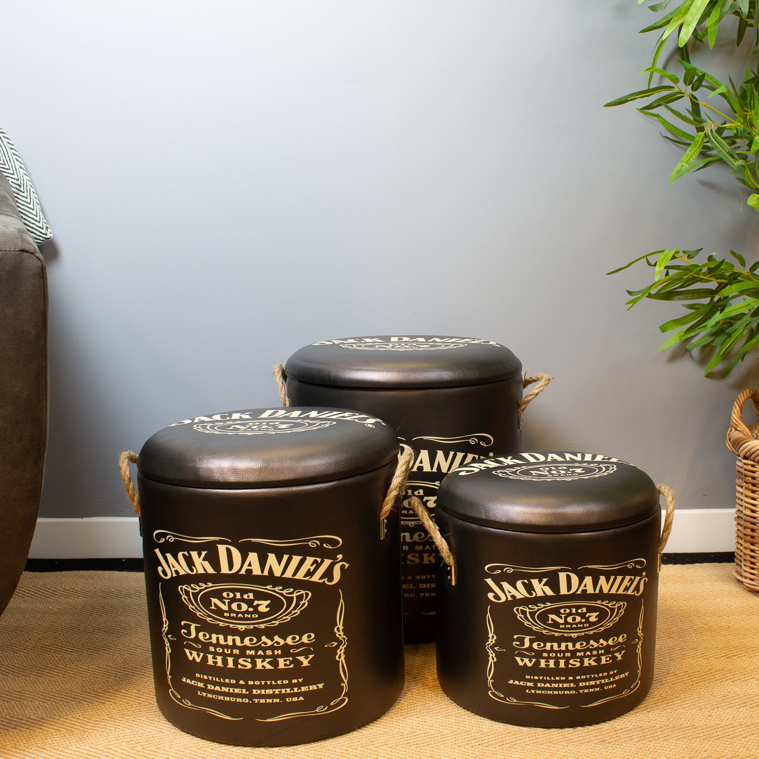 Storage Stool - American Bourbon