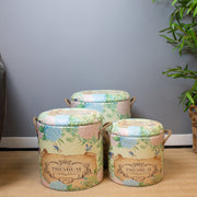 Storage Stool - Pastel Hydrangeas